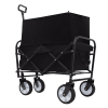 Collapsible Foldable Wagon Cart Beach Wagon Heavy Duty Utility Cart Utility Wagon Grocery Cart for for Camping Shopping Sports Gardeing Fishing Suppor