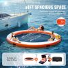 VEVOR Inflatable Floating Dock, √∏8FT Inflatable Dock Platform with √∏5FT Trampoline Mesh Pool
