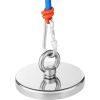 2000 LBS Strong Fishing Magnet Kit Single Sided Pull Force and Rope Carabiner