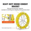 VEVOR Fish Tape Fiberglass, 492 ft, 5/16 in, Duct Rodder Fishtape Wire Puller, Cable Running Rod with Steel Reel Stand, 3 Pulling Heads