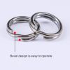 50pcs Fishing Split Rings Crank Hard Bait Snap Stainless Steel Double Loop Split Open Carp Fishing Connector Accessories Pesca
